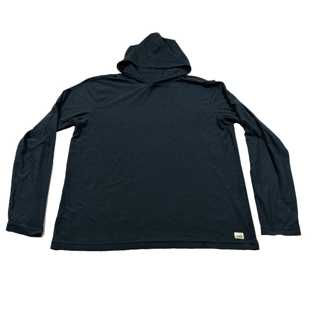 Vuori Strato Tech Hoodie Mens Dark Blue Long Sleeve Hooded Sweatshirt V1019 Sz M